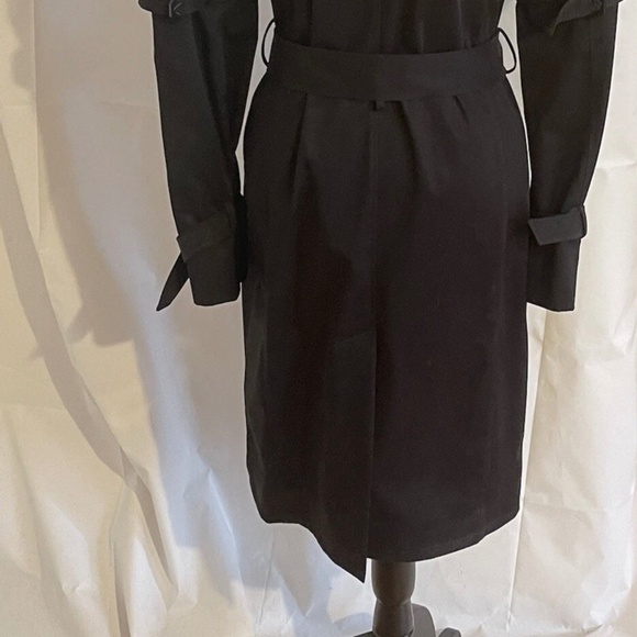 NWT! RUNWAY! Viktor & Rolf Buckled Trench Coat  Size IT 42 BLACK  Italy - Picture 8 of 15